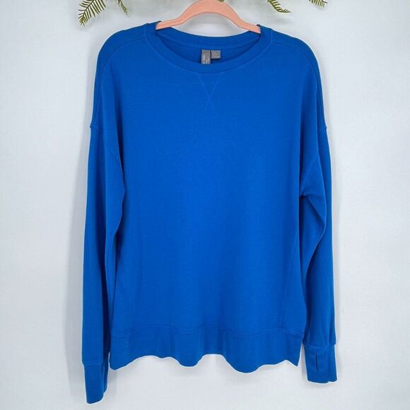 Sweaty Betty Tops - SWEATY BETTY After Class After Class Longline‎ Sweatshirt Blue Size 4-6 Small